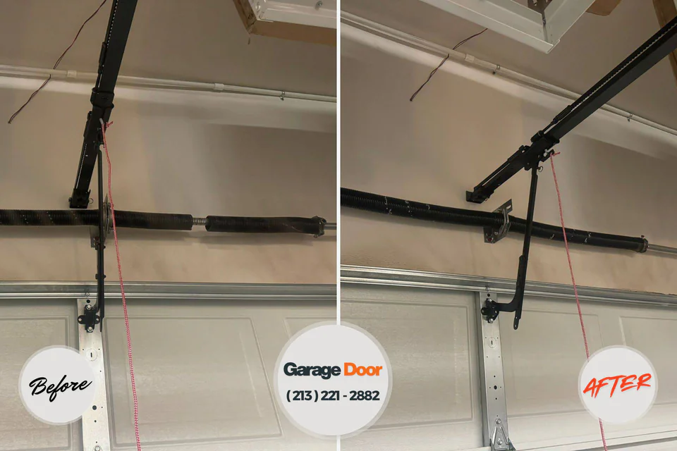 Before and after: garage door repair Alto, GA